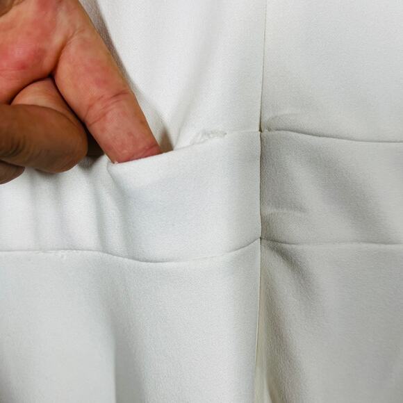 Sandra Darren Sleeveless Fit & Flare Dress Ivory Career Casual DIY - 10 - Picture 5 of 6